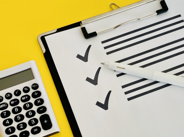 チェックリストと電卓